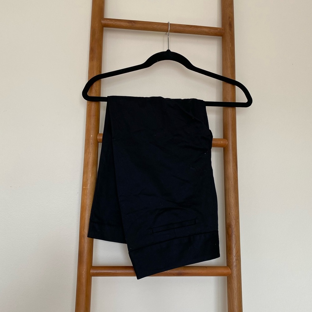 Black crop dress pants